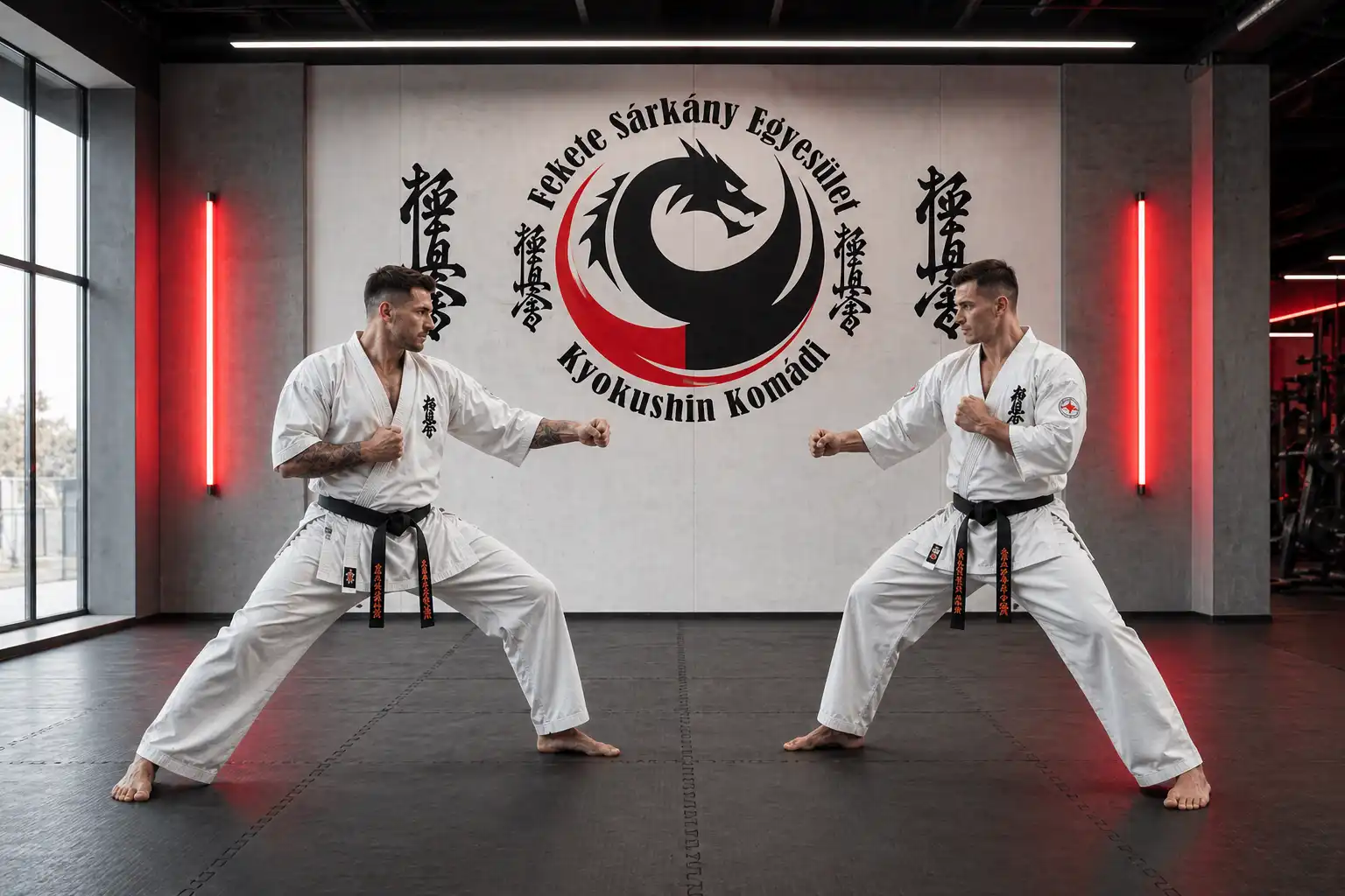 Felnőtt kyokushin karate edzés